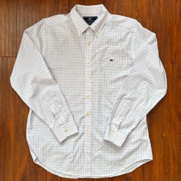 Vineyard Vines Classic Cotton Slim Fit Whale Shirt - Picture 1 of 6